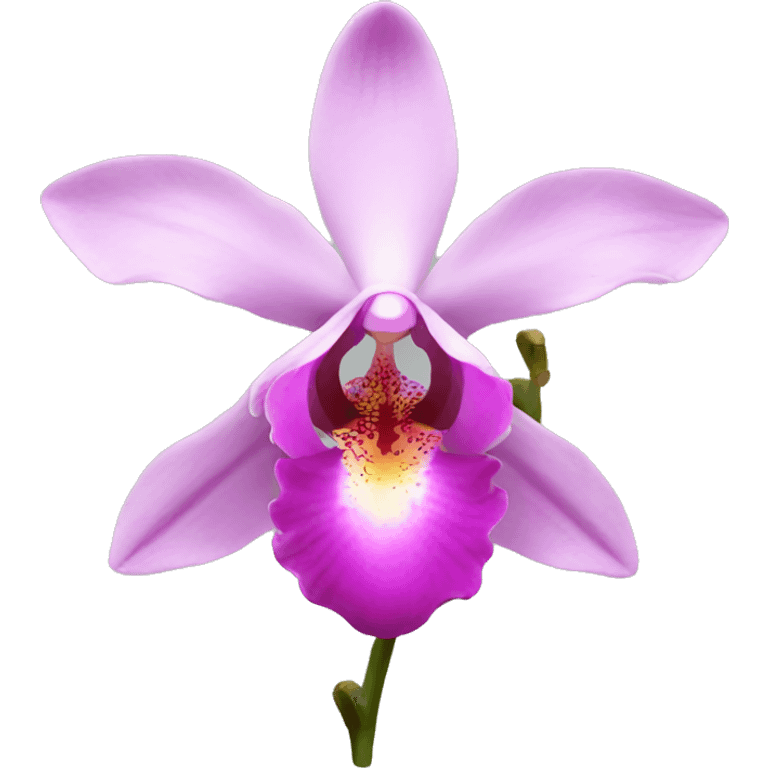 Pink orchid emoji