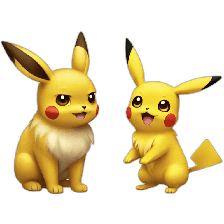 Pikachu and eevee emoji