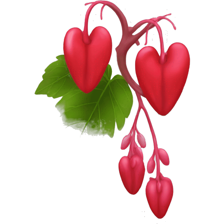 simple red bleeding heart -plant -flower emoji