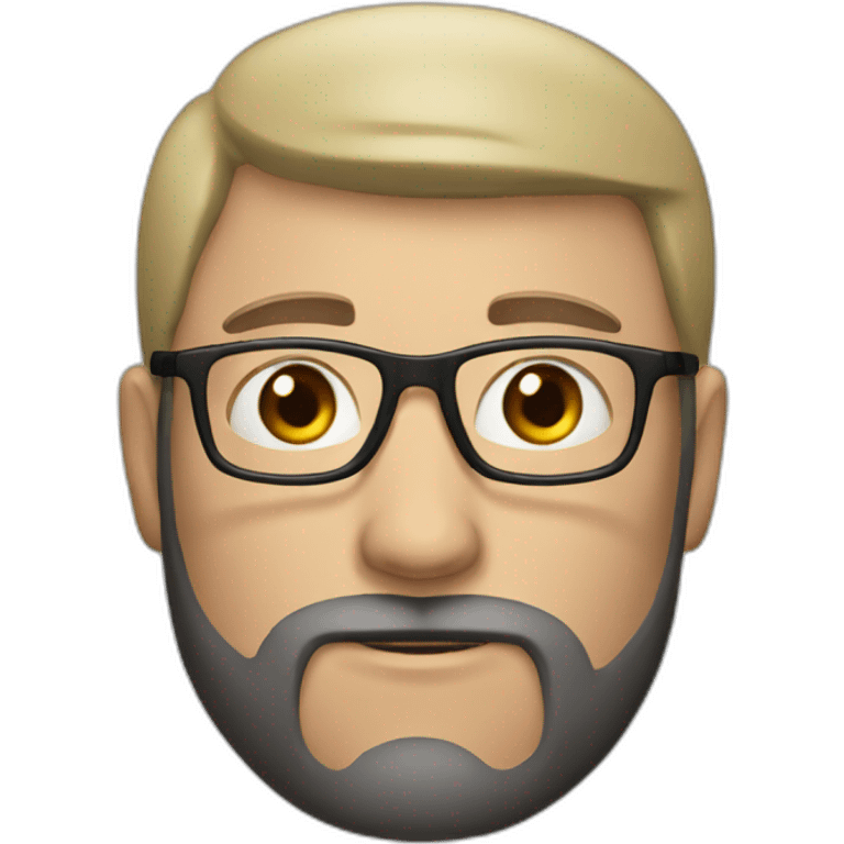 white man with short dark beard, cap and glasses emoji