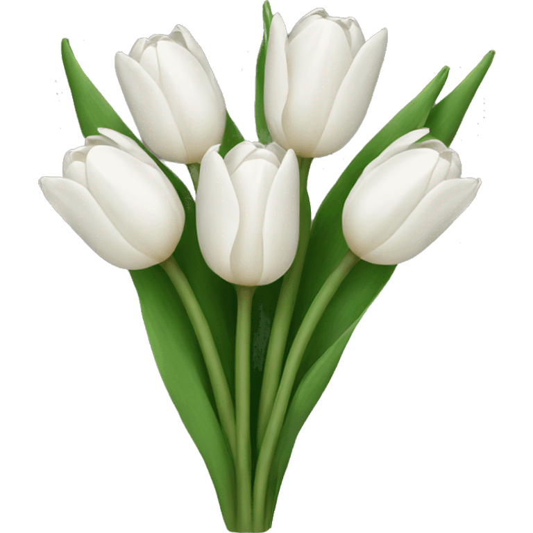 white tulip bouquet  emoji