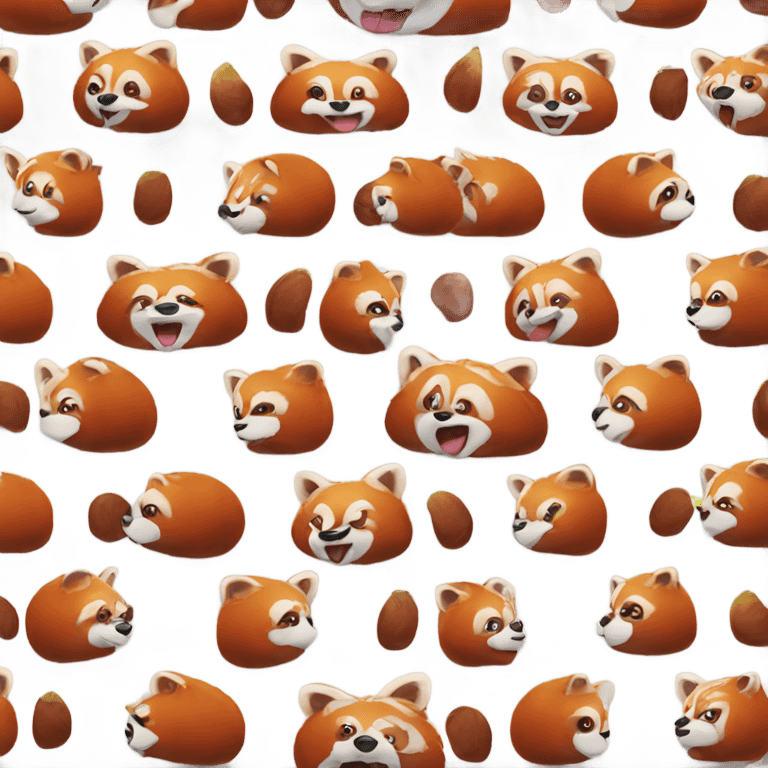 Red panda eating  emoji