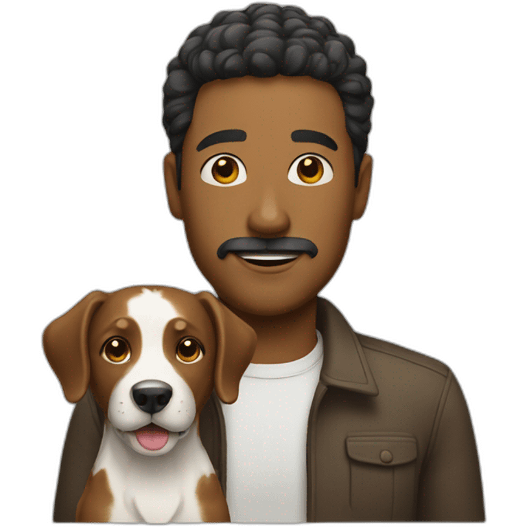 man with a dog emoji