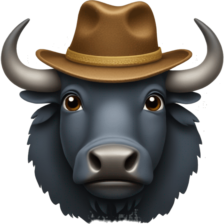 Buffalo with a hat emoji