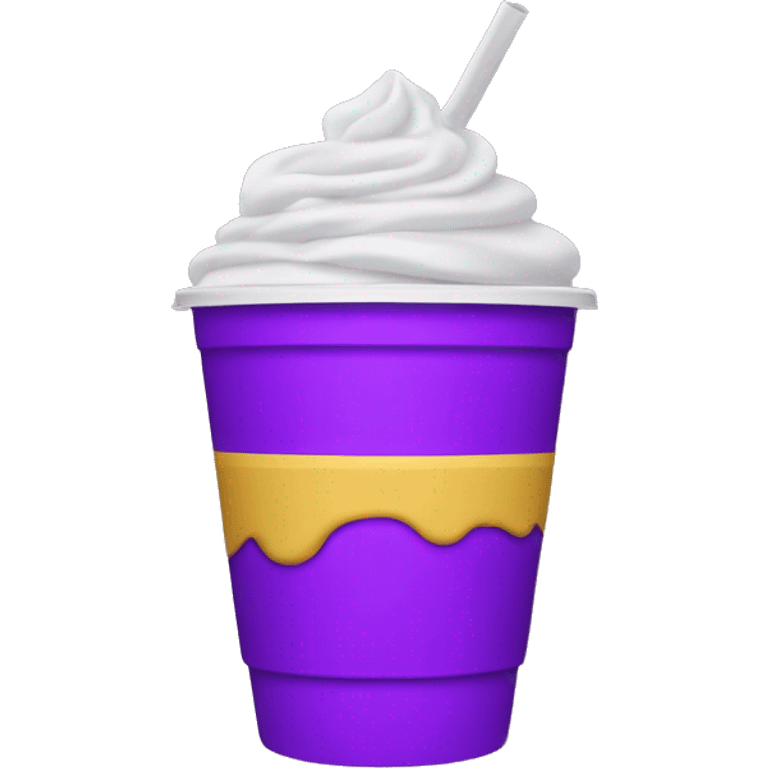 Double Styrofoam cup with purple drink in it emoji