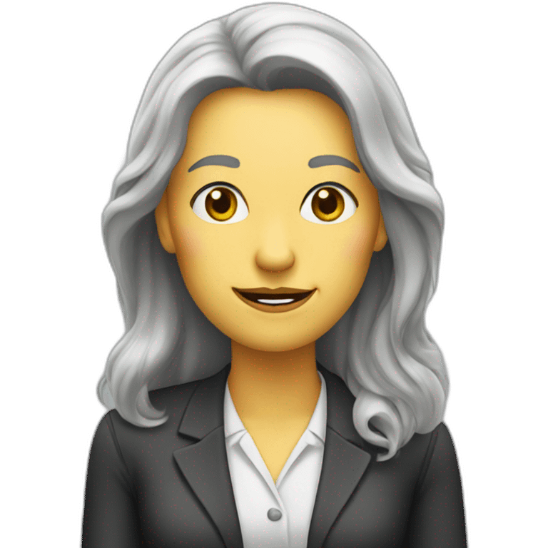 old-annoying-business-woman-long-hair emoji