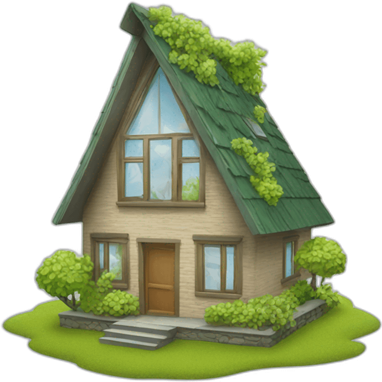 ecological house emoji