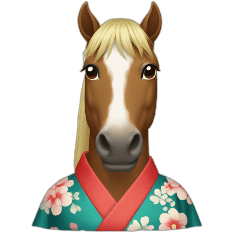 Horse with a kimono  emoji