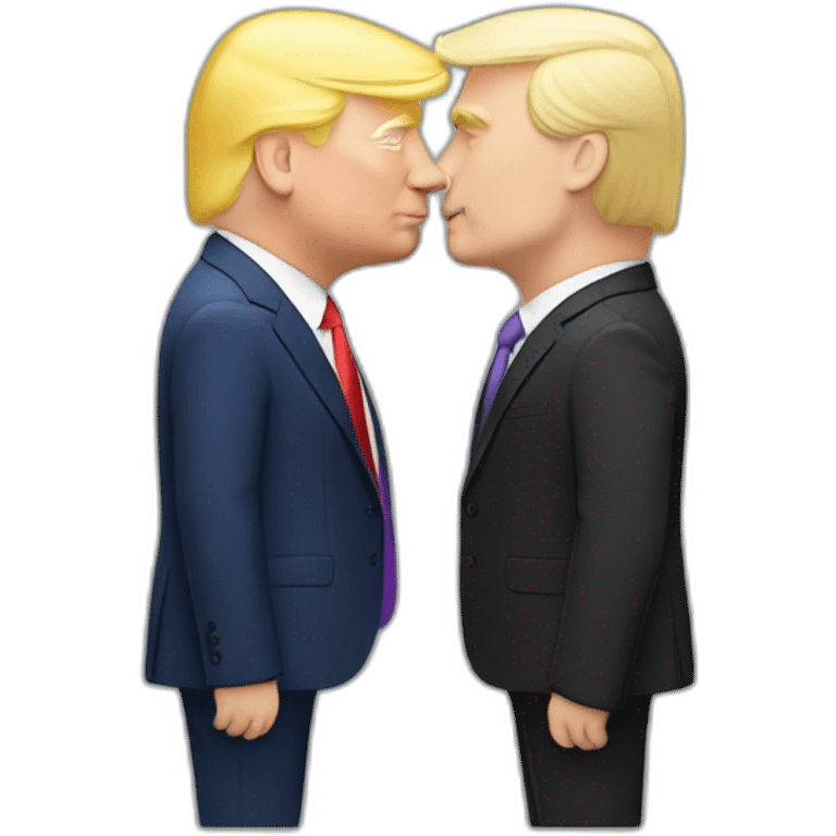 trump-and-putin-kissing,-lgbtq+ friendly, positivity, inclusiveness emoji