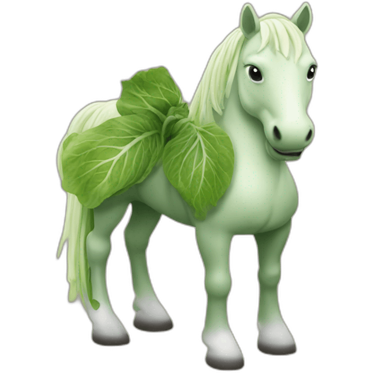 horse made out of bok choy emoji