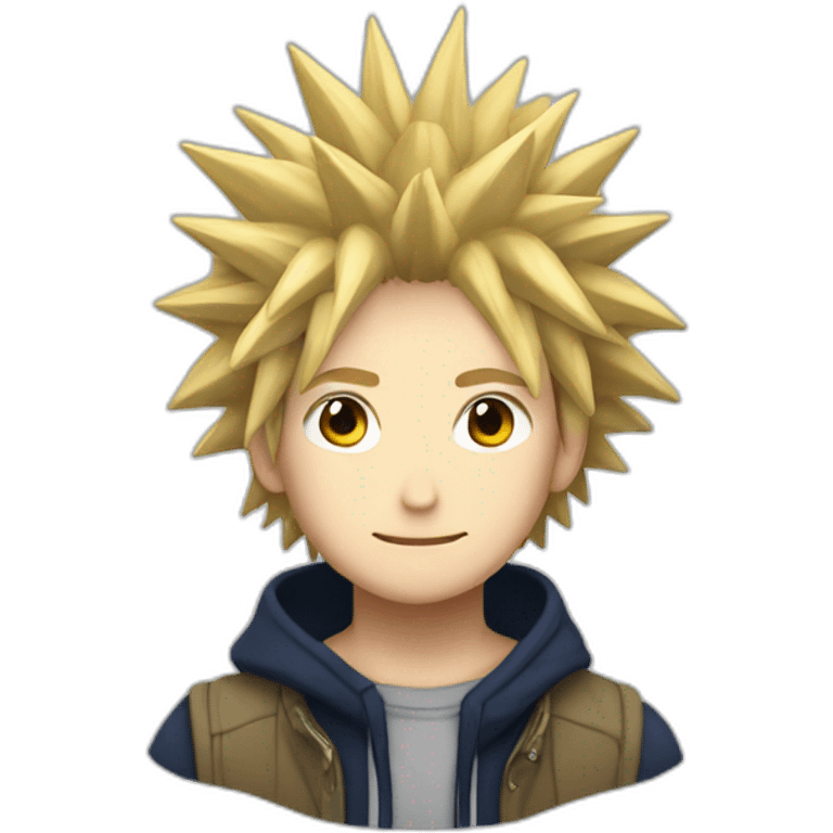 Minato spiky curly hair emoji