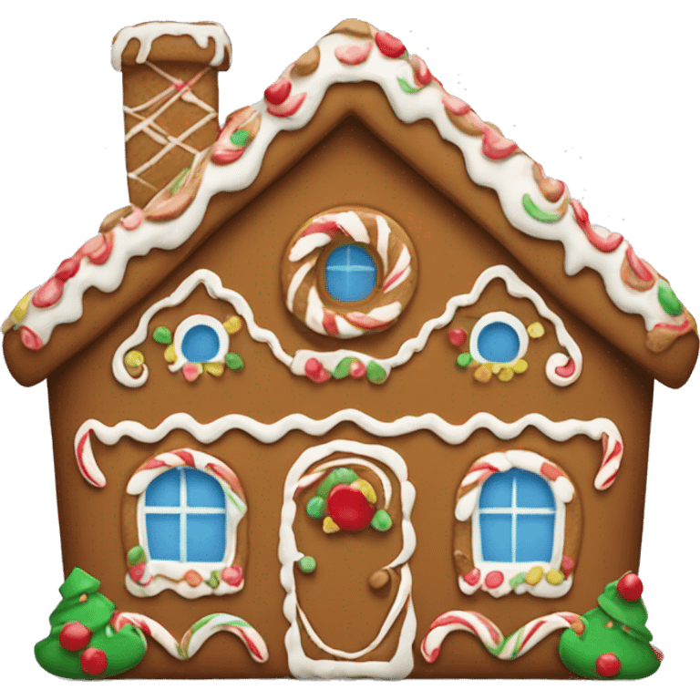 Cute little gingerbread house  emoji