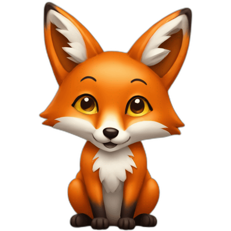 Fox making a heart with its hands emoji