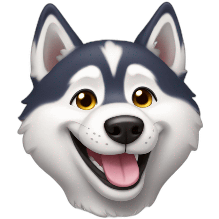 Husky sonriendo  emoji