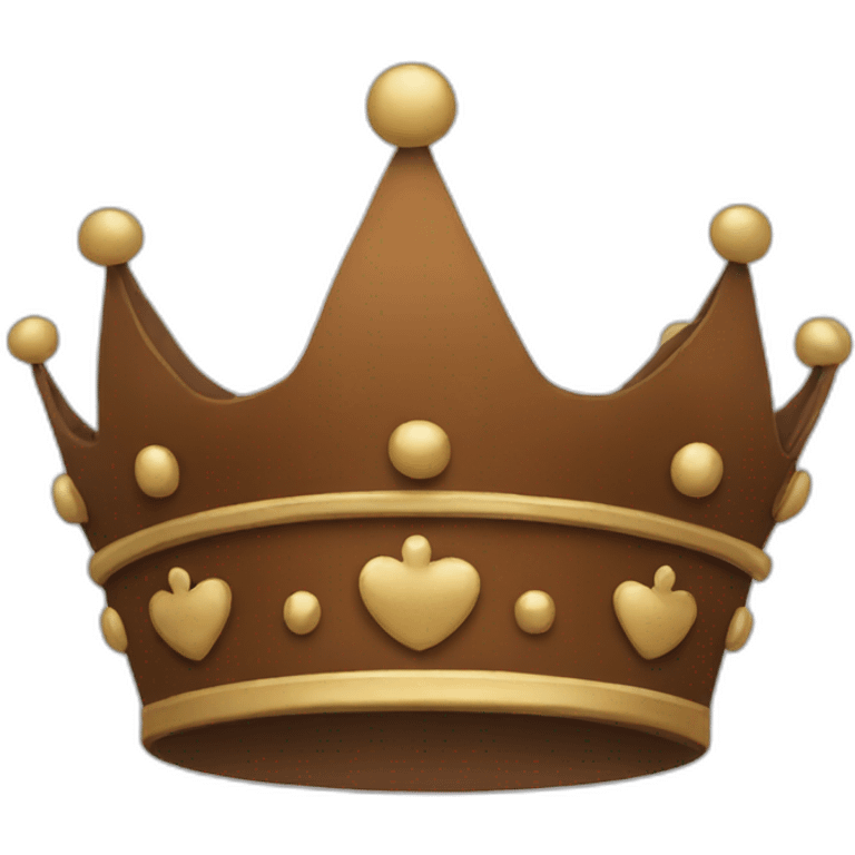 Brown crown emoji