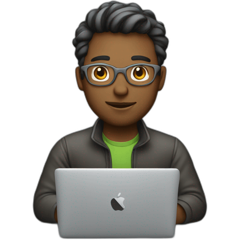 developer man working on macbook emoji