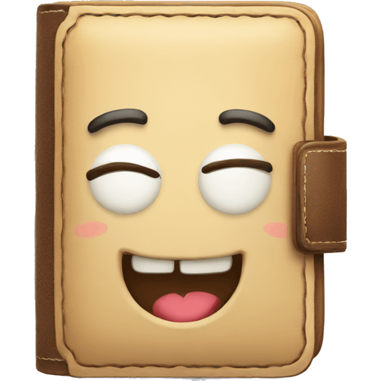 fat wallet with happy emotion emoji