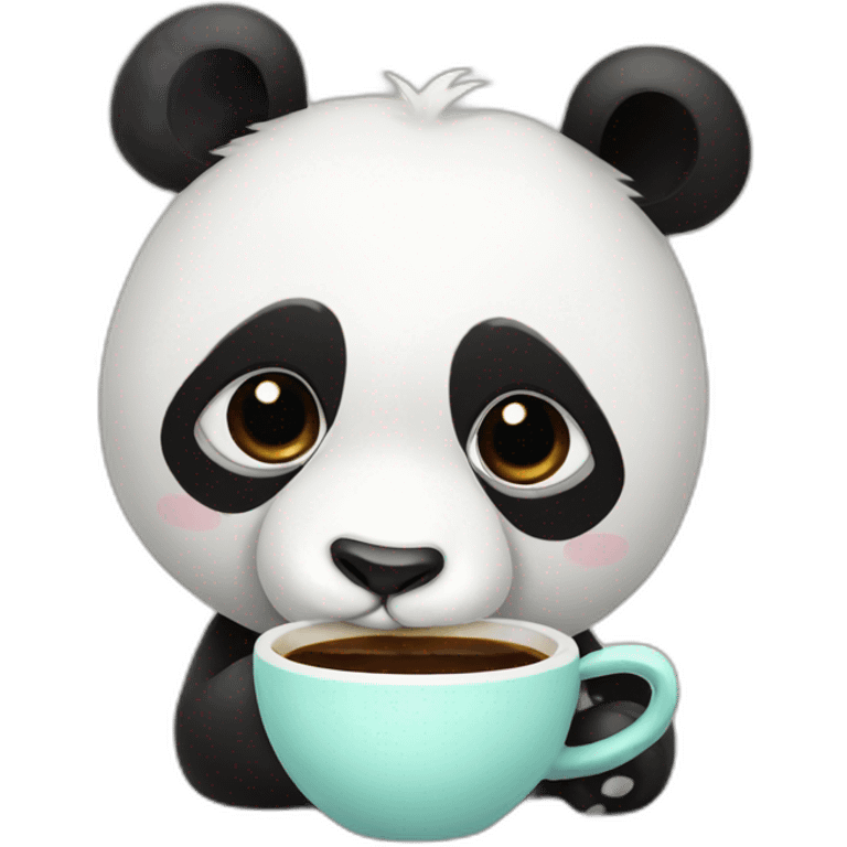 Panda DRINKING coffee emoji