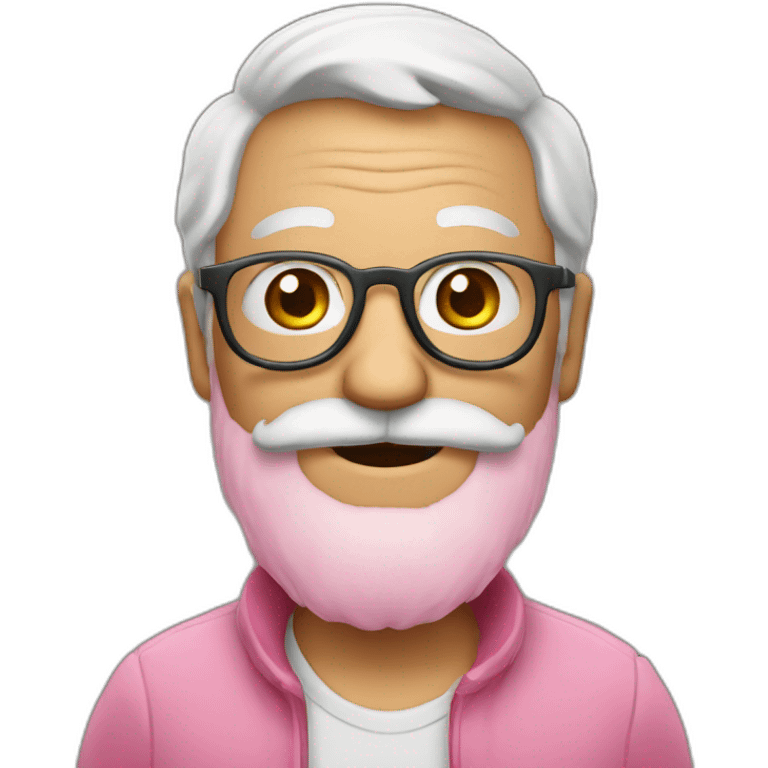 grandpa with a pink beard emoji