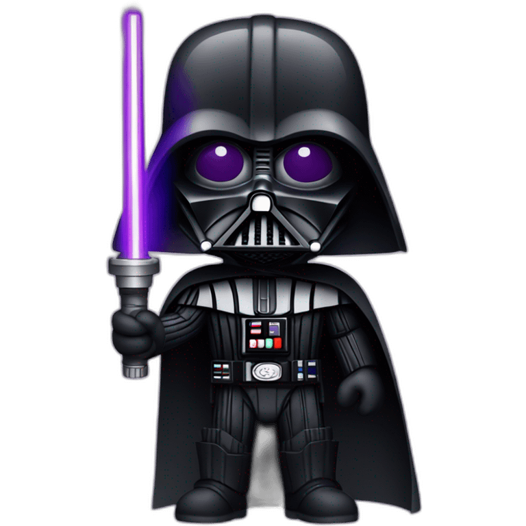 Darth Vader with purple Lightsaber emoji