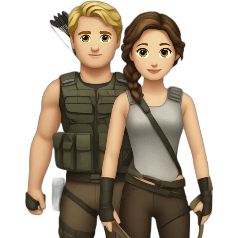 Katniss everdeen et peeta mellark emoji