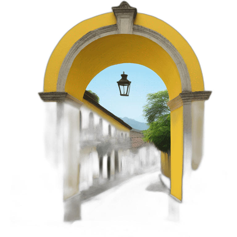 Antigua Guatemala yellow colonial Arch emoji