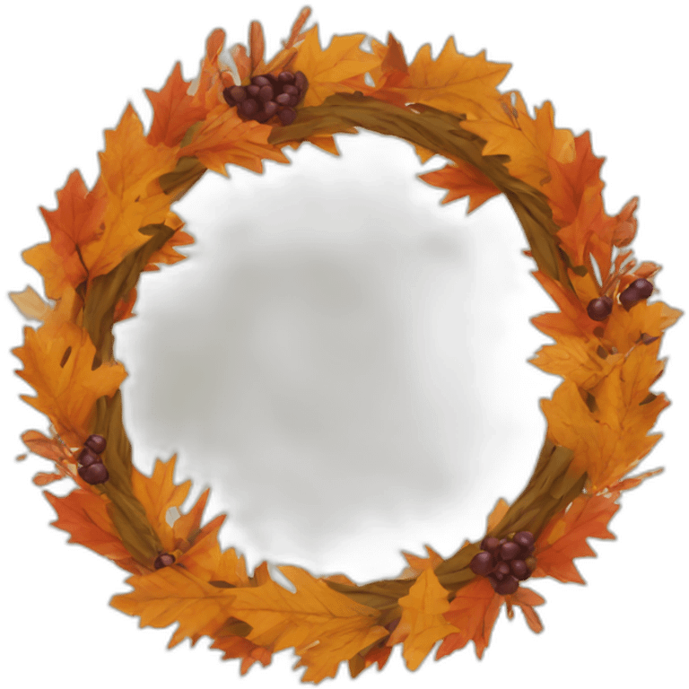 autumn wreath emoji