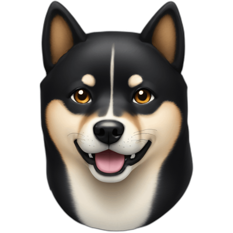 black shiba inu face emoji