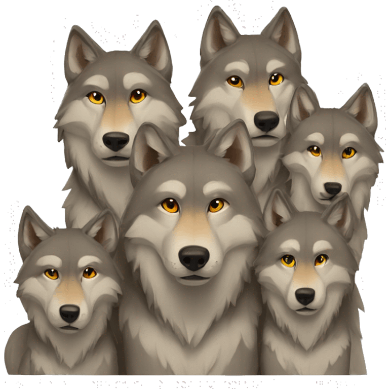 wolf family emoji