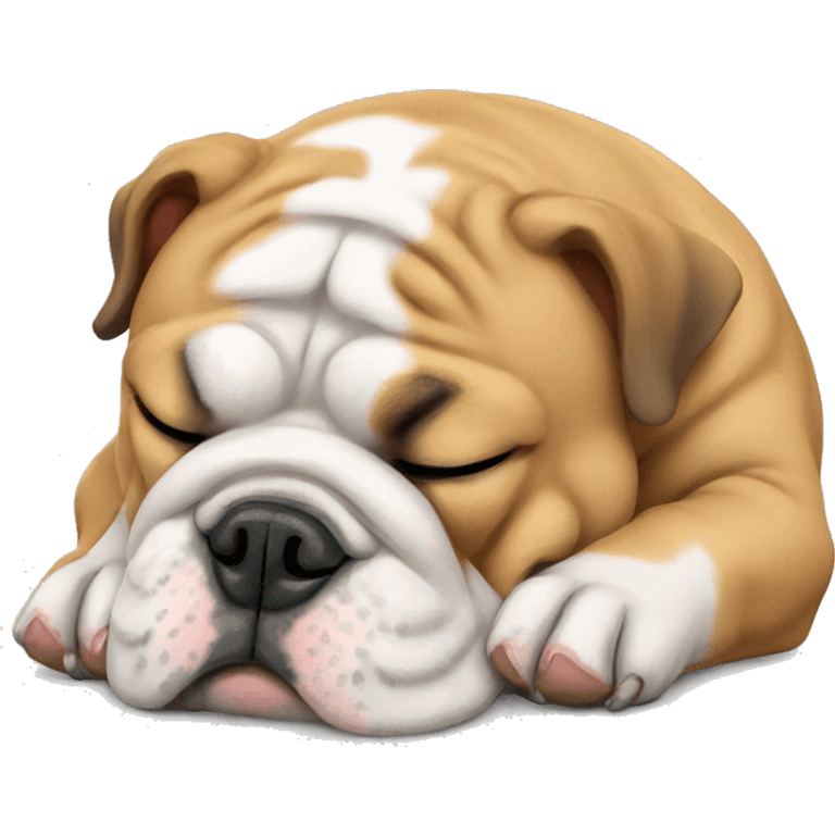 english bulldog sleeping emoji