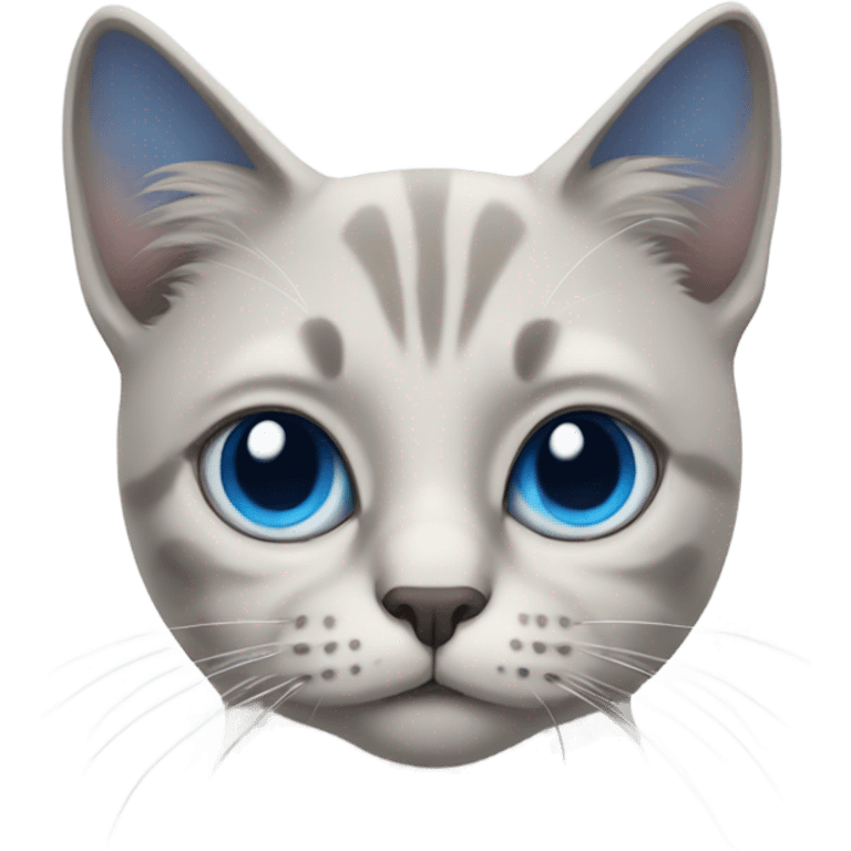 cat with eyes blues emoji