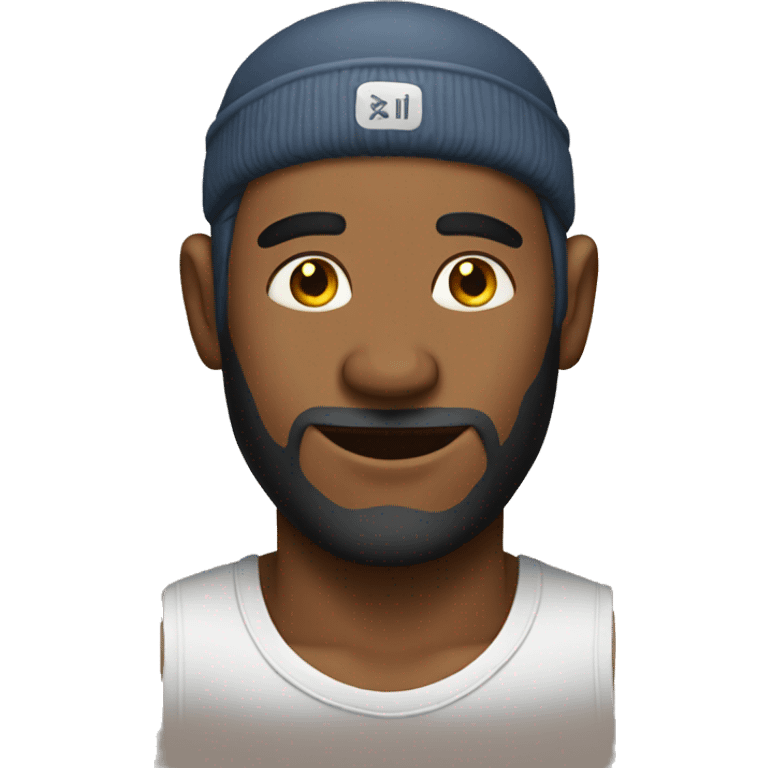 man with tattoos on head emoji