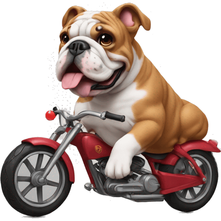 rose bulldog on a bike emoji