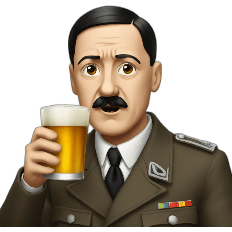 Hitler drinking emoji