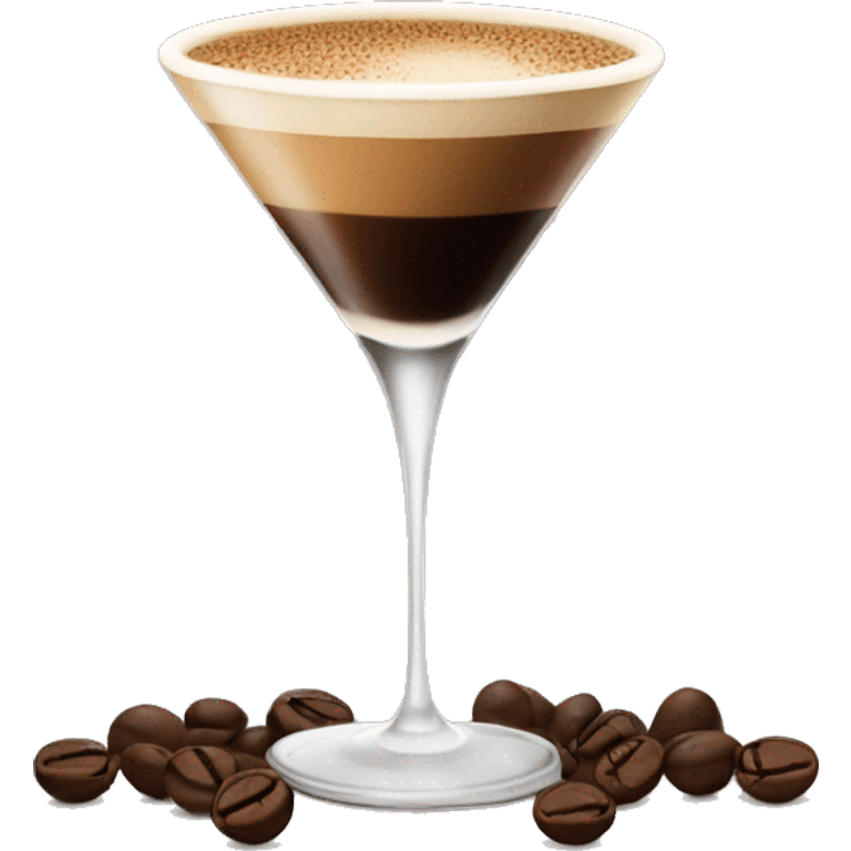 Espresso Martini with coffee beans on top emoji