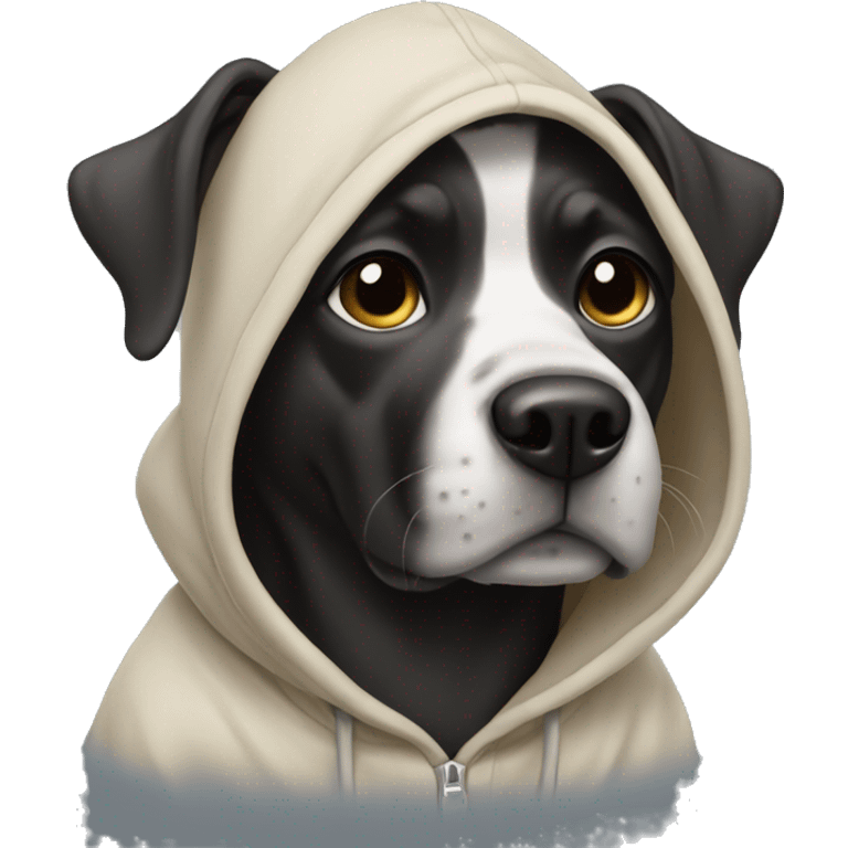 Dog wearing a hoodie  emoji