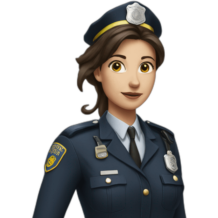 woman police rat brunette emoji