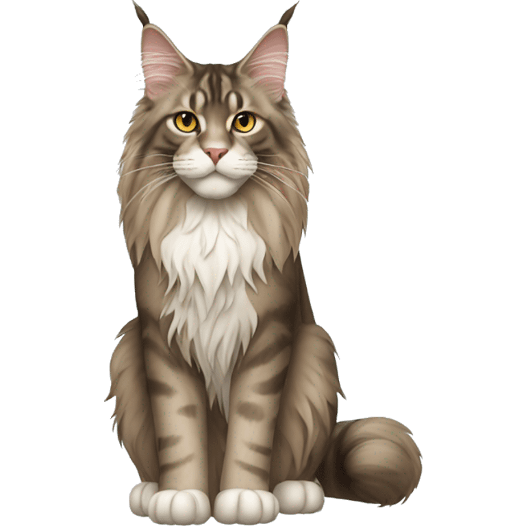 Maine Coon Cat Breed Full Body emoji