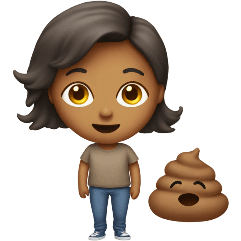 Poop emoji wearing mom shirt  emoji