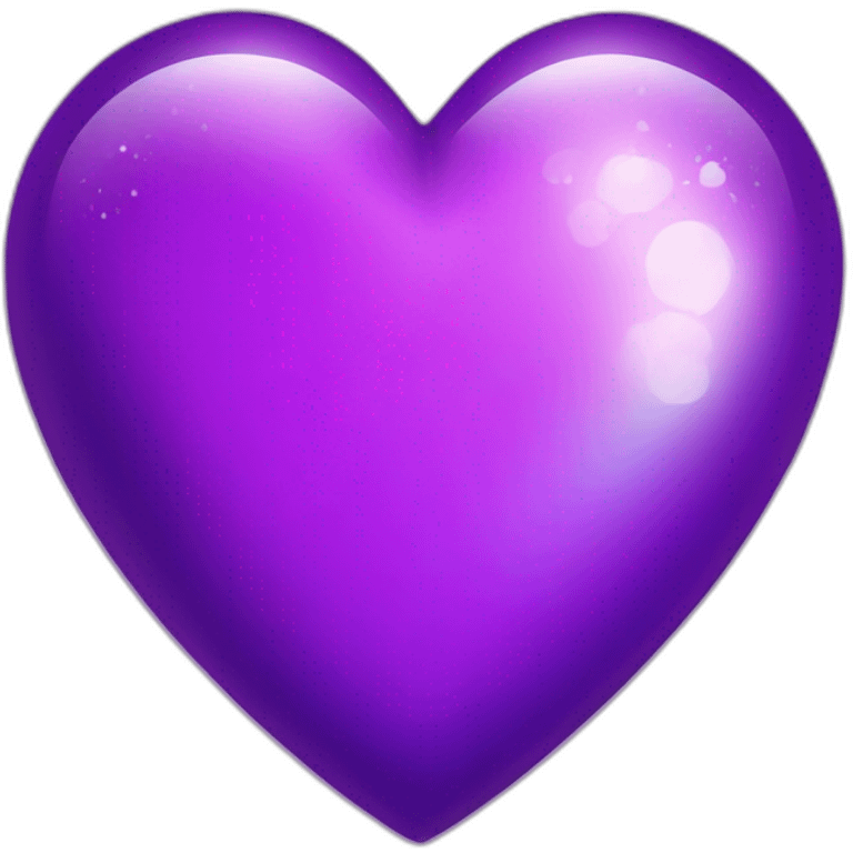 Modern Purple heart with glimmer emoji