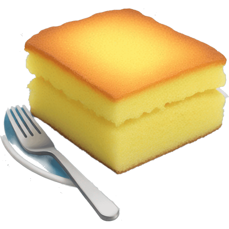 Salty egg sponge cake emoji