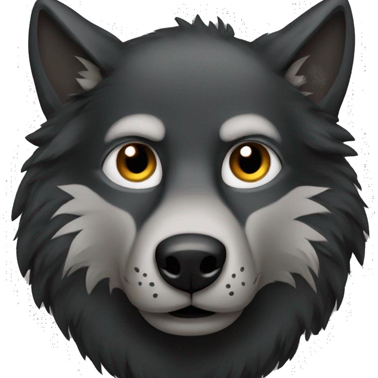 Black wolf emoji