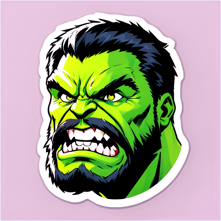 Hulk w full beard emoji