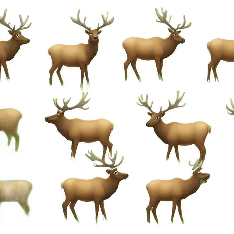 Elk in field emoji