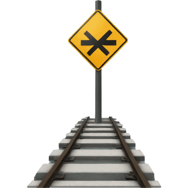 Railway crossing sign emoji