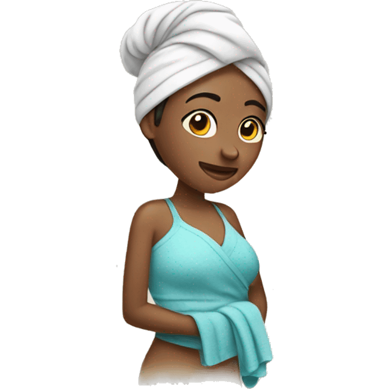 woman with towel emoji