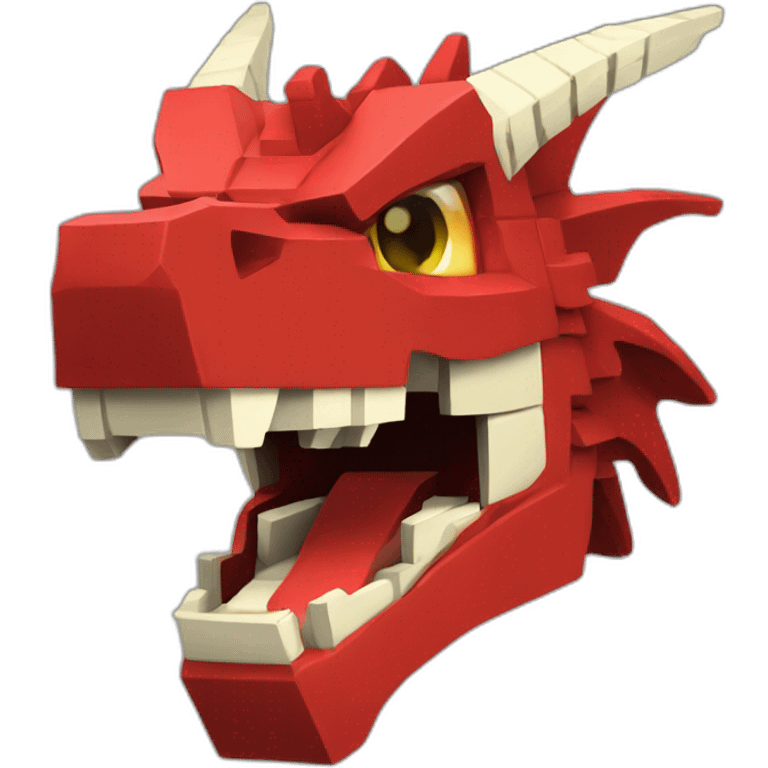 head cranial Red dragon Minecraft delegate emoji