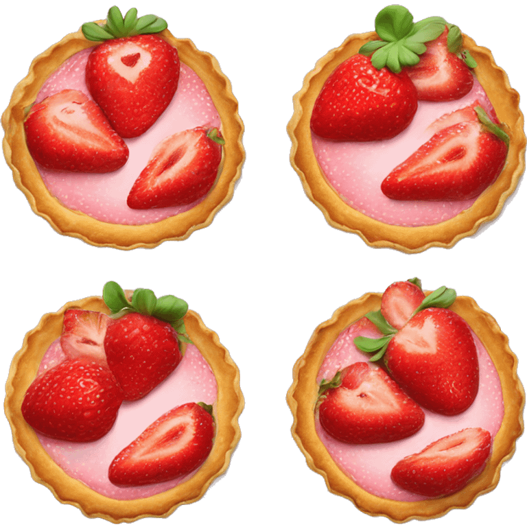 Tarte aux fraises emoji