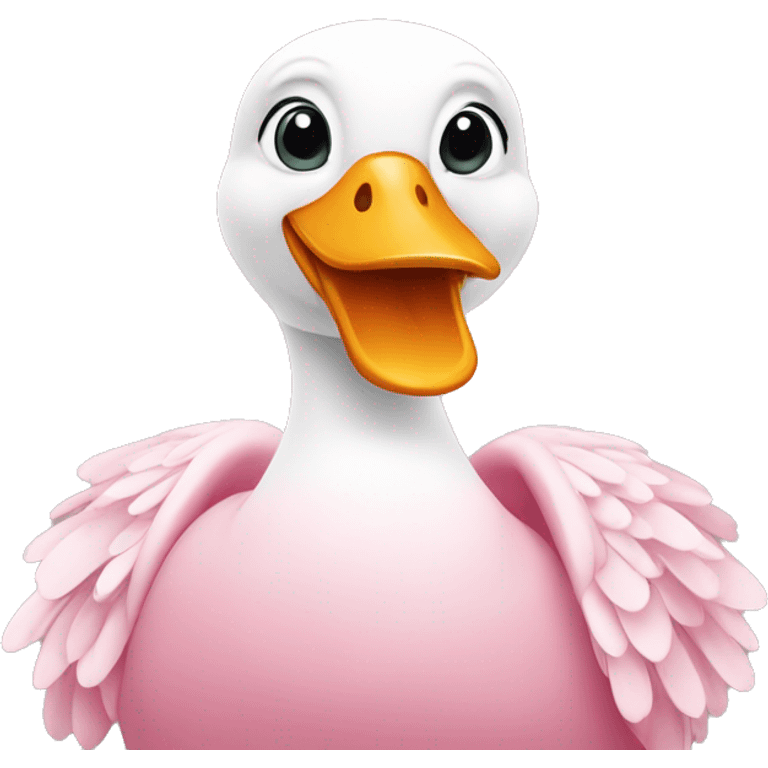 ente rosa mit schleife emoji