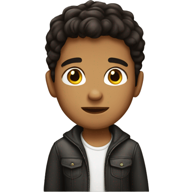 emoji of a dark brown haired latino boy emoji